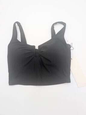 Calia Size Small XS UBARLL Black Bikini Top W/Bra Odor Control Removable Cups